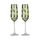 Tropical Leaves Champagne Flute (2)