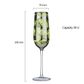 Tropical Leaves Champagne Flute (2)