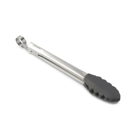 Zeal Tongs 10" Silicone Head Dk Grey (6)