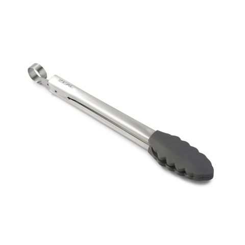 Zeal Tongs 10" Silicone Head Dk Grey (6)