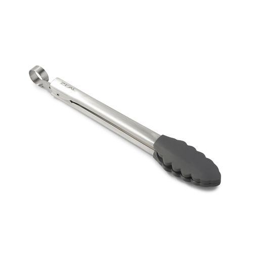 Zeal Tongs 10" Silicone Head Dk Grey (6)