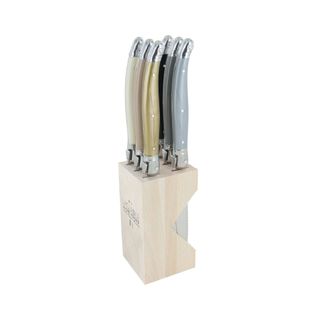Laguiole Steak Knife Block Set 6 Neutral