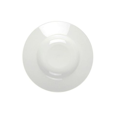 White Rimmed Soup/pasta Plate 31cm (8)