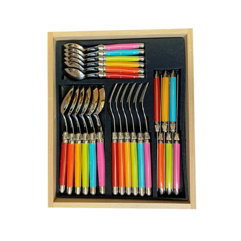 Verdier Cutlery Set 24 Pc Pastel