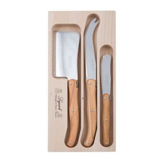 Laguiole Cheese Olive B/k Wood 3pc