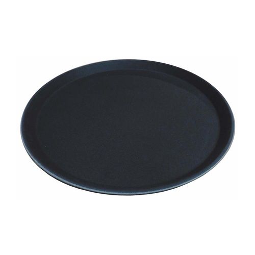 Serving Tray Black Non-slip- 350mm Round