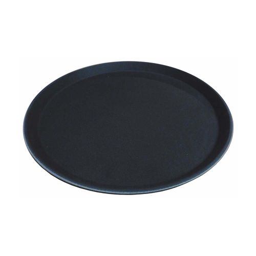 Serving Tray Black Non-slip- 400mm Round