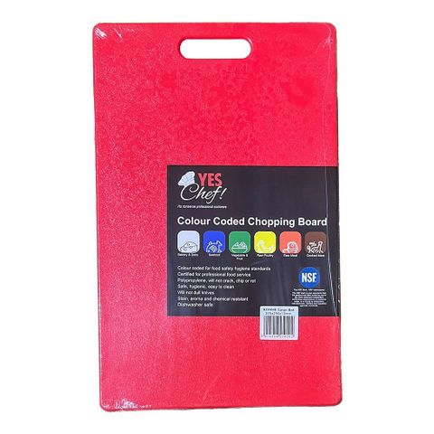 Chopping Board Lge Red 395x250x13