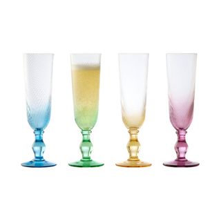 Asd Swirl Flutes Mixed Set Of 4