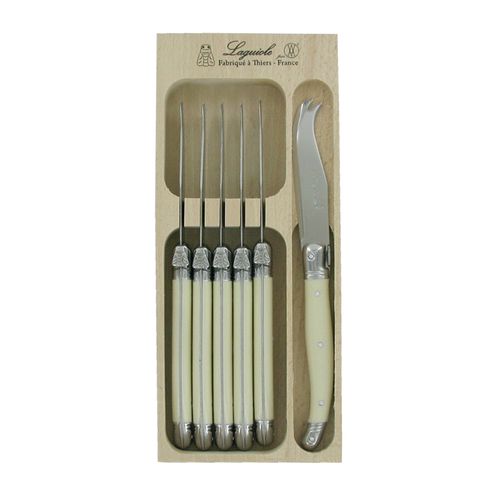 Laguiole Fromagette 6pc Boxed Ivory