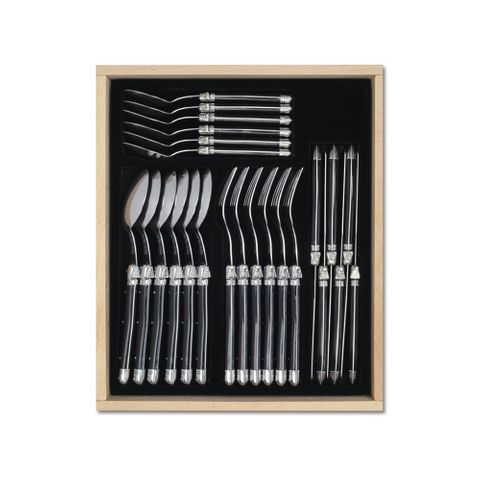 Verdier Cutlery Set 24 Pc Black
