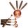 Copper Measuring Cups And Spoons Set 8pc