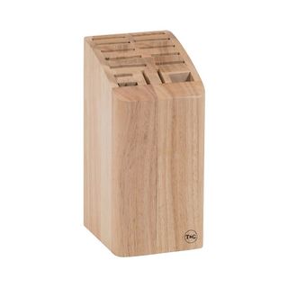 Knife Block In Heavea Wood