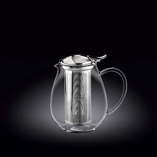 Thermo-glass Teapot 600ml Oval S/S Lid