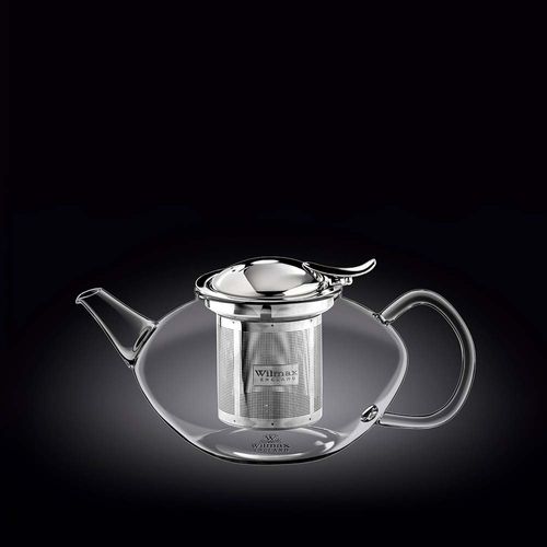 Thermo-glass Teapot 650ml Belly S/S Lid