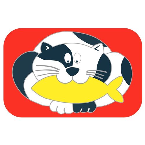 PoP Placemat - Cat With Fish (12)