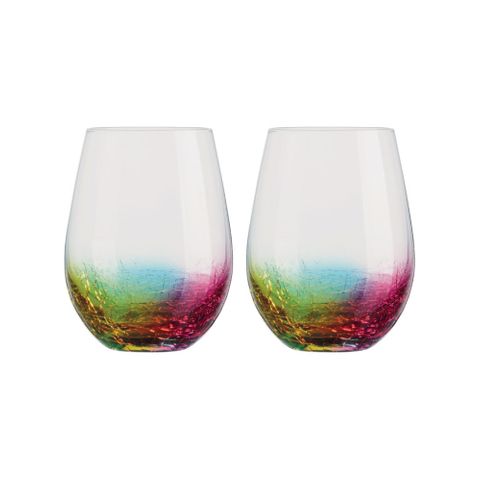 Artland Neon Stemless Set Of 2