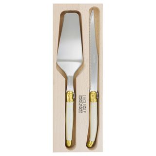 Laguiole Cake Slice Server Ivory/brass