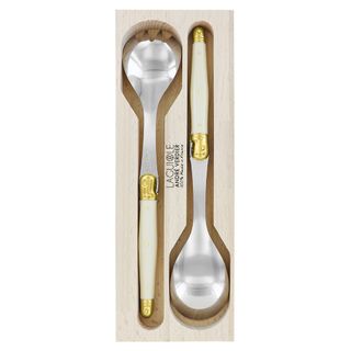 Laguiole Salad Set Ivory/brass