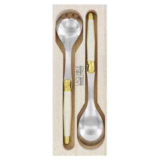 Verdier Salad Set Ivory/brass