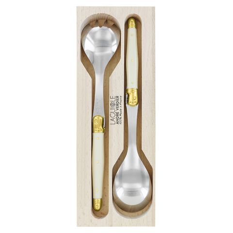 Verdier Salad Set Ivory/brass