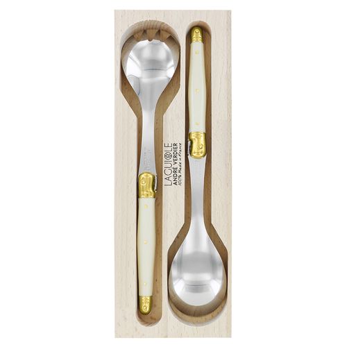Laguiole Salad Set Ivory/brass