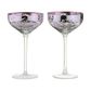 Artland Filigree Champagne Saucer Lilac Set 2