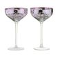 Filigree Champagne Saucer Lilac Set 2