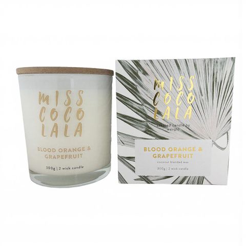 300g Coconut Wax Jar Candle-blood Orange