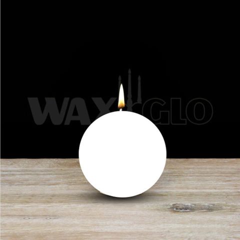60mm Dia Ball Candle -white