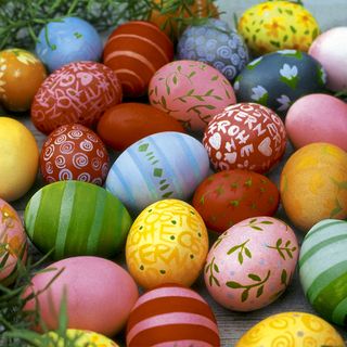 Luncheon -colourful Eggs