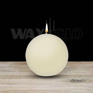 80mm Dia Ball Candle -cream