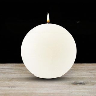 100mm Dia Ball Candle -white