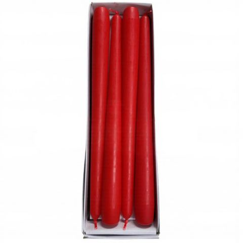 250mm Unwrapped Taper -red (12pk)