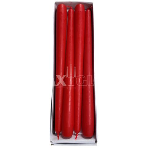 250mm Unwrapped Taper -red (12pk)