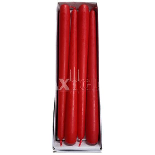 250mm Unwrapped Taper -red (12pk)