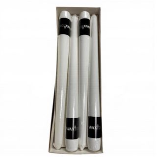 250mm Wrapped Taper -white (12 Pk)