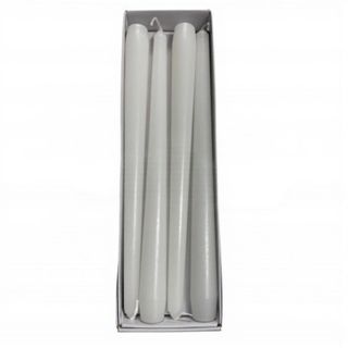 250mm Unwrapped Taper -white (12pk)