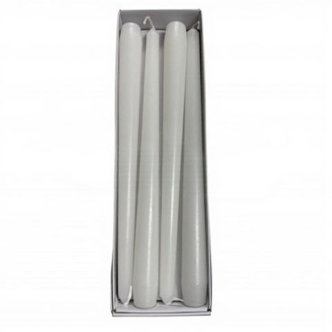 250mm Unwrapped Taper -white (12pk)