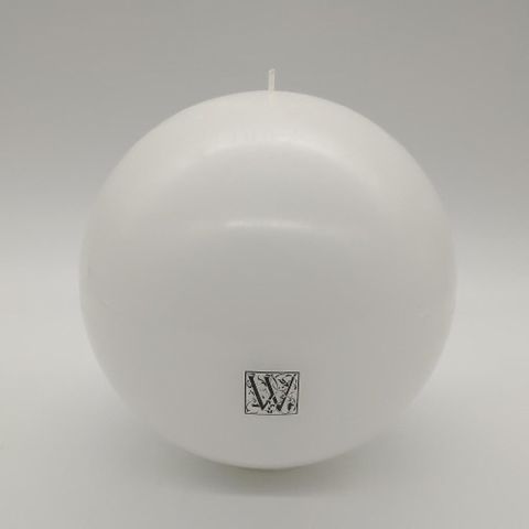 150mm Round Ball Candle -white
