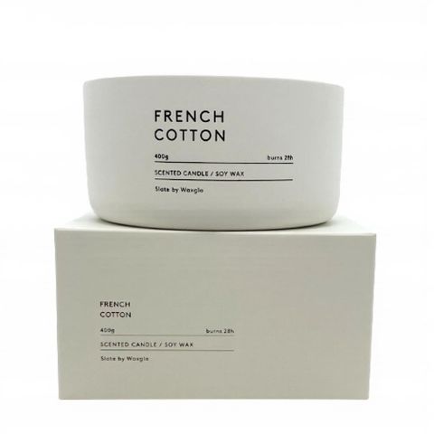 400g Soy Wax Candle In Slate Vessel -fre