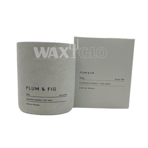 290g Soy Wax Candle In Slate Vessel -plu