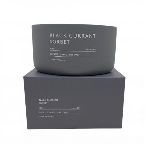 400g Soy Wax Candle In Slate Vessel - Bl