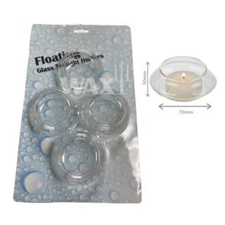 Floating Glass Tealight Holders (4 Pack)