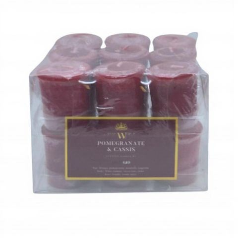 50mm Scented Votive Candle (18pk) -pomeg