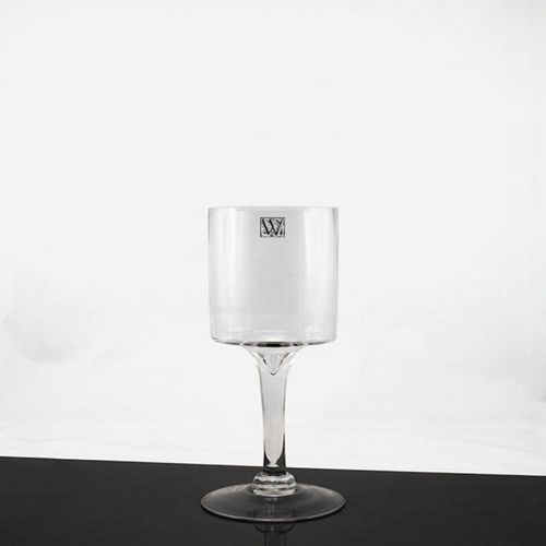 Glass Vase / Hurricane On Stem 350x100mm