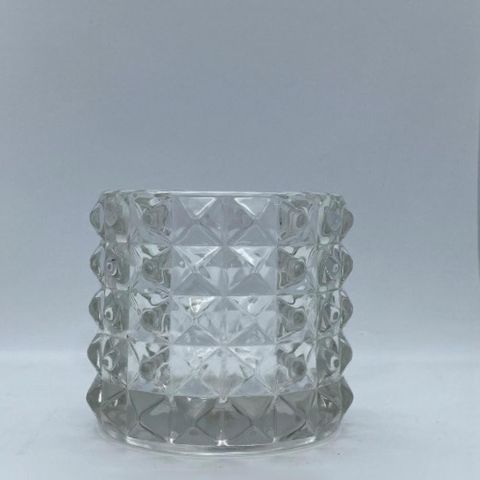 72 X 65mm Textured Glass Tealight Holder