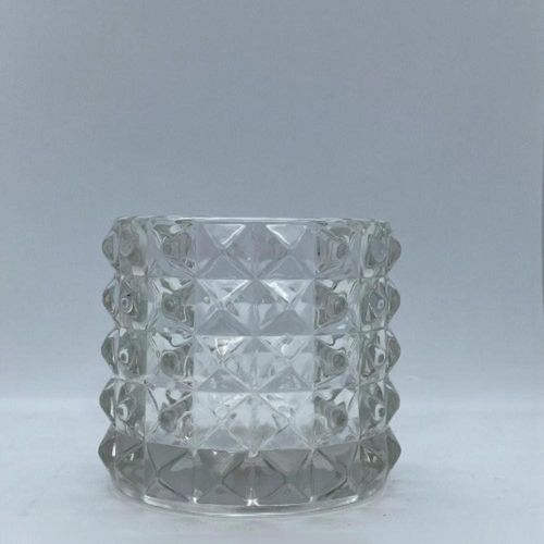 72 X 65mm Textured Glass Tealight Holder