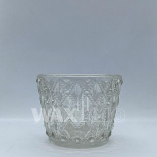 75x60mm Ornate Textured Glass Tealight H