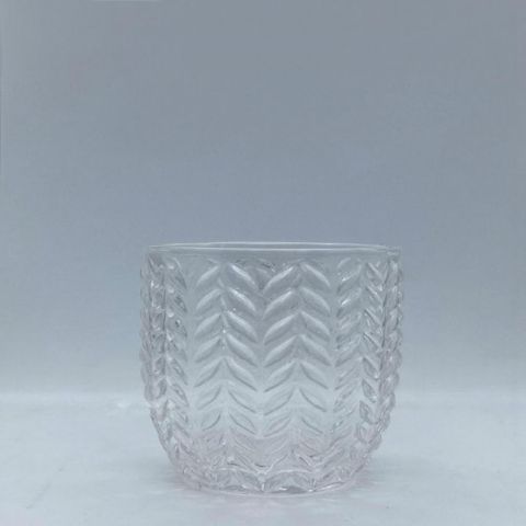 55x65mm Textured Glass Tealight Holder